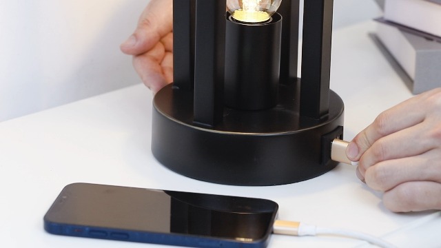 Black Living Room Lamps Set of 2, 3 Way Dimmable Touch